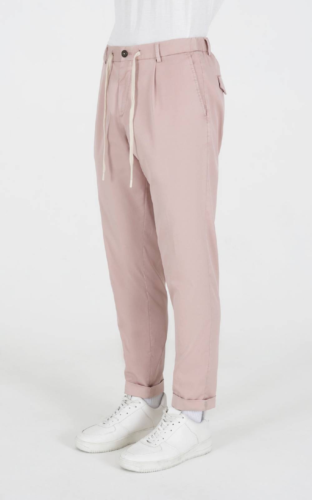 Outfit Italy Pantalaccio con laccio in tessuto micro armatura Vendita Calda