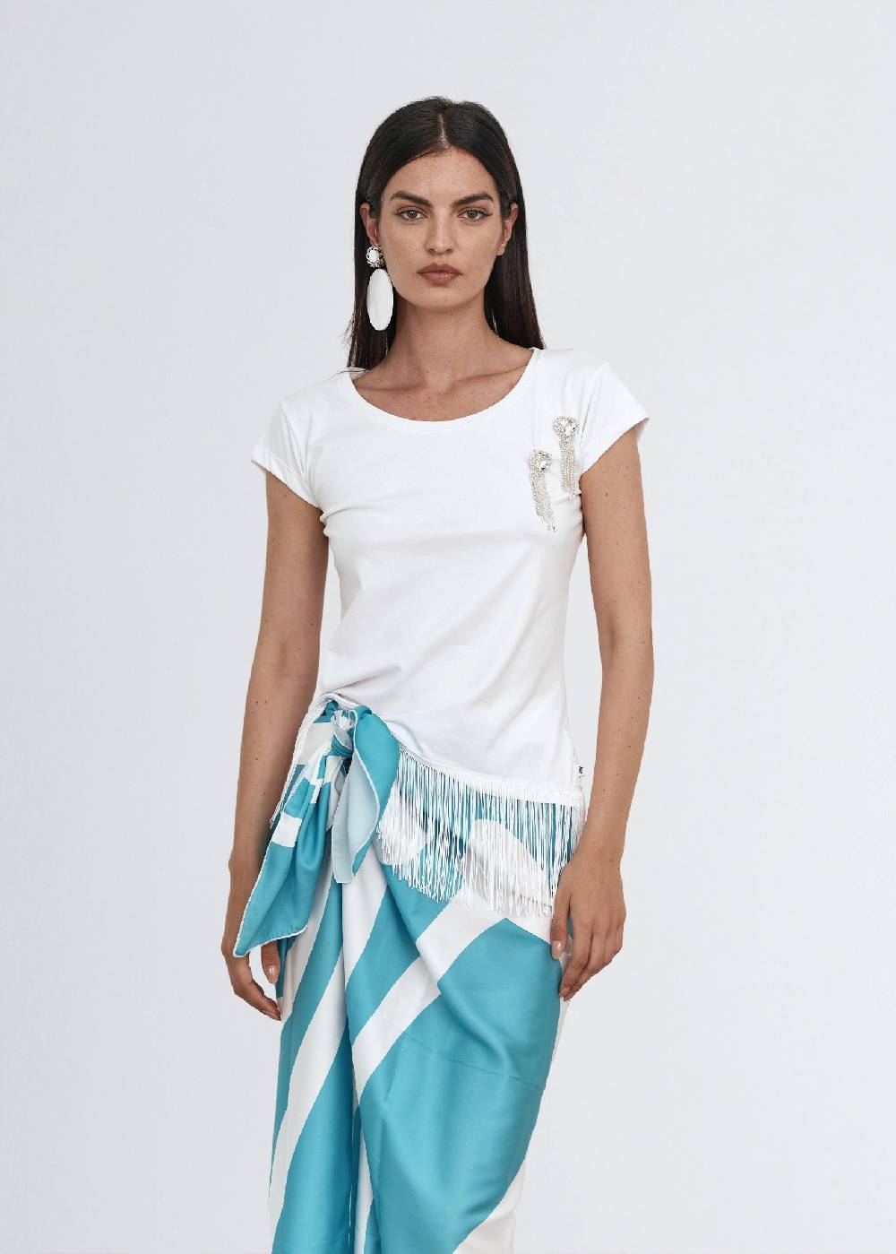 Paola T. T-Shirt in cotone stretch Saldi