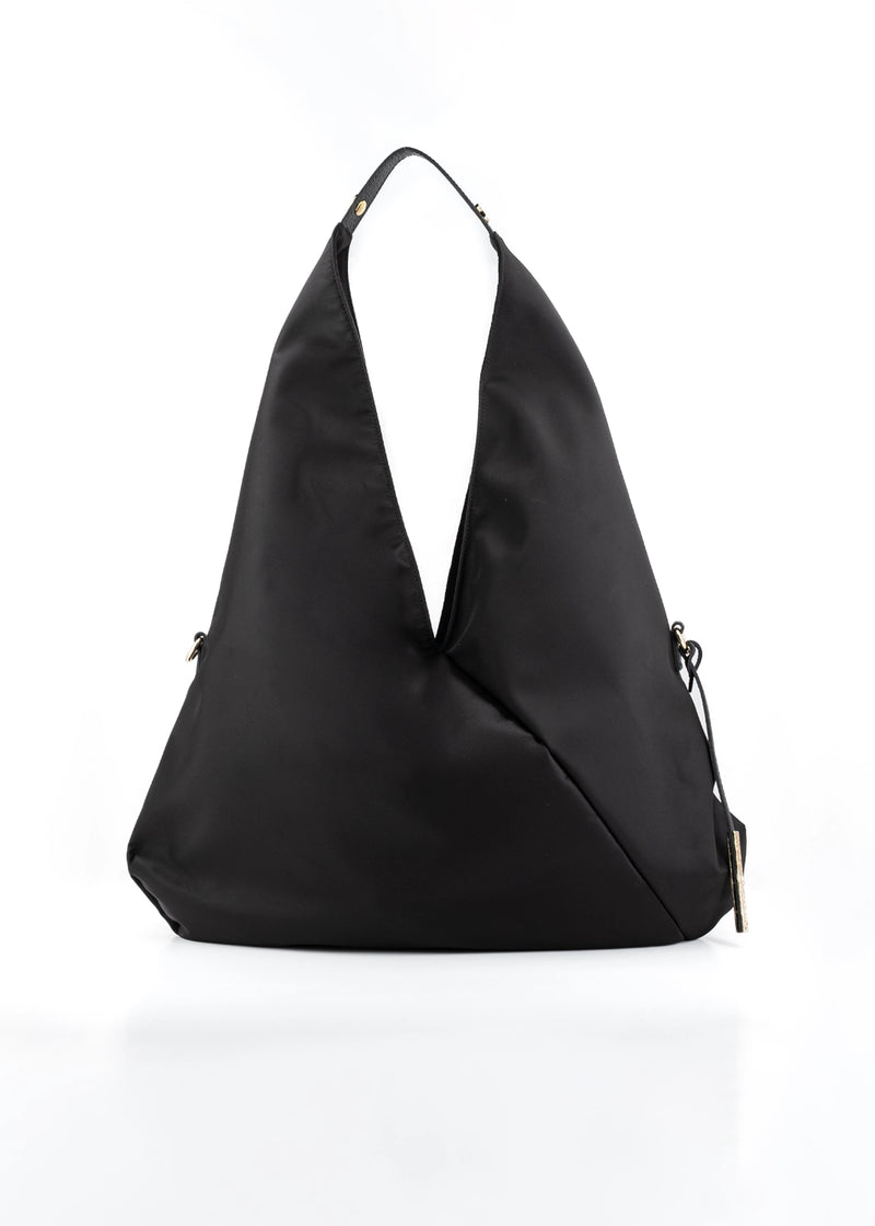 Paola T. Sacca hobo in nylon con dettagli oro Nuovo