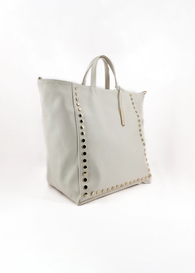 Paola T. Shopper con rivetti e pendente oro Spedizione Gratuita