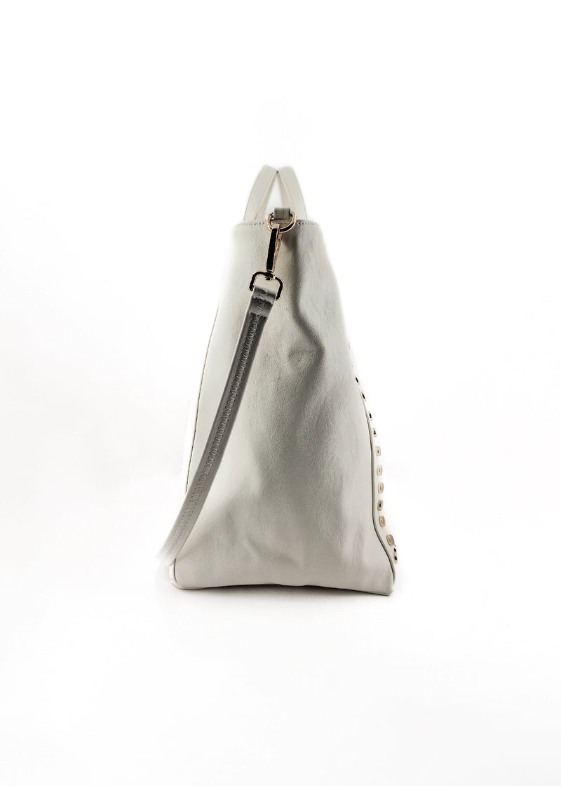 Paola T. Shopper con rivetti e pendente oro Spedizione Gratuita