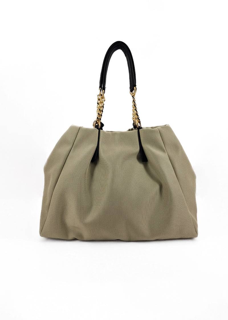 Paola T. Shopper in cordura con dettagli oro Negozi Online