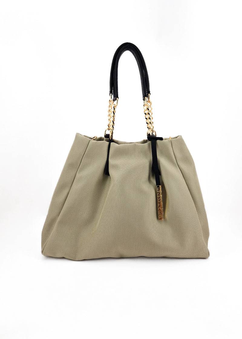 Paola T. Shopper in cordura con dettagli oro Negozi Online