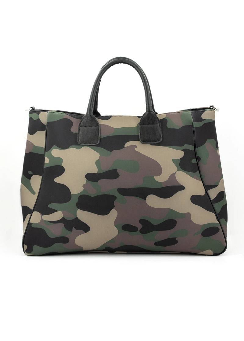 Paola T. Shopper in neoprene camouflage Consegna Veloce