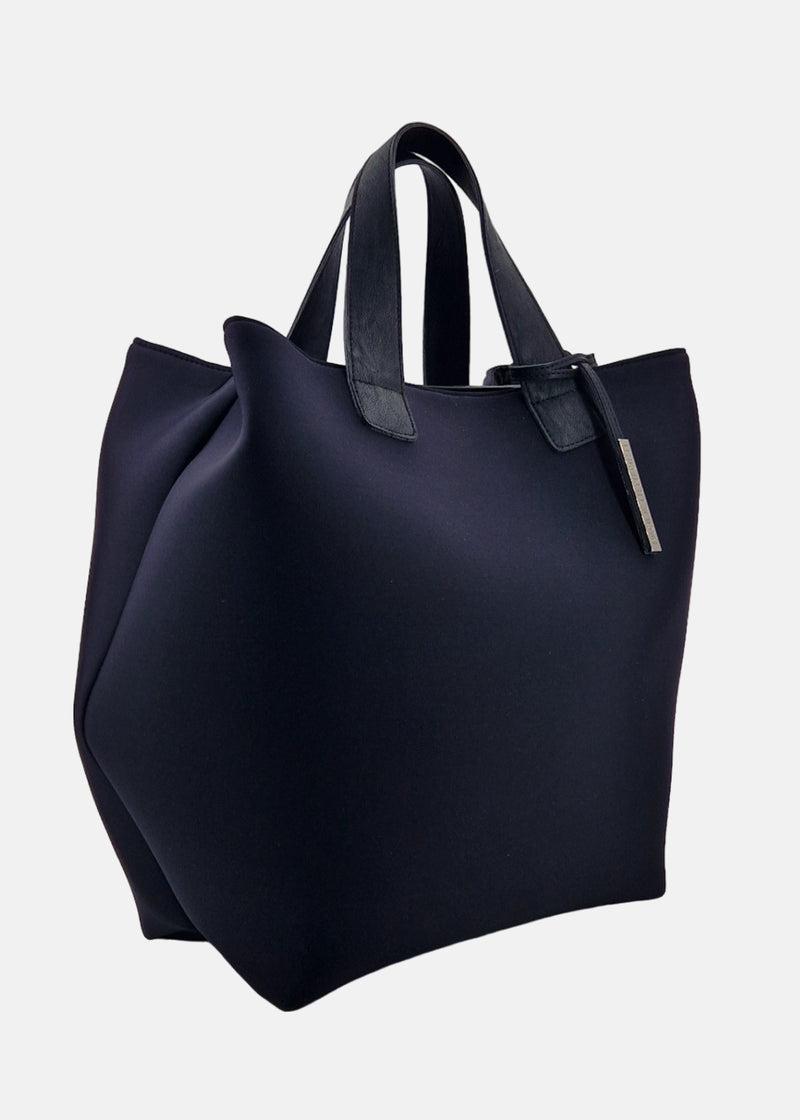 Paola T. Shopper in neoprene con pendente argento Italia