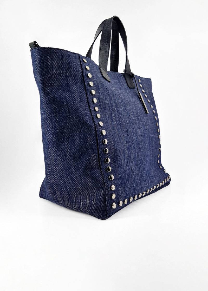 Paola T. Shopper con rivetti e pendente argento Shopping Online