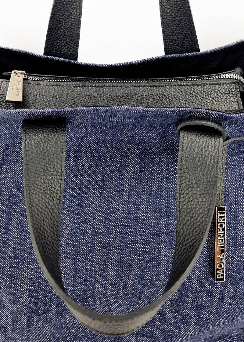 Paola T. Shopper con rivetti e pendente argento Shopping Online