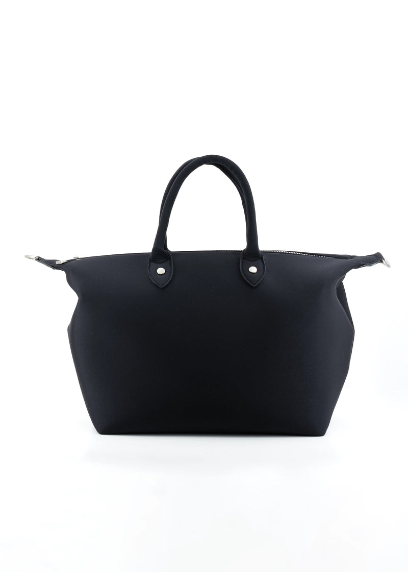 Paola T. Bauletto medium in neoprene con dettagli argento Economico