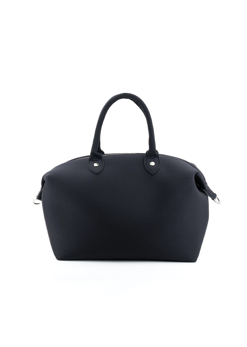 Paola T. Bauletto medium in neoprene con dettagli argento Economico