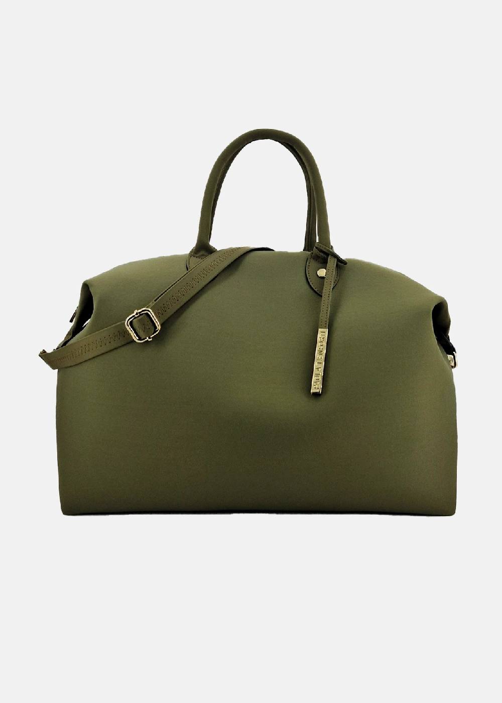 Paola T. Bauletto large in neoprene con dettagli oro Online