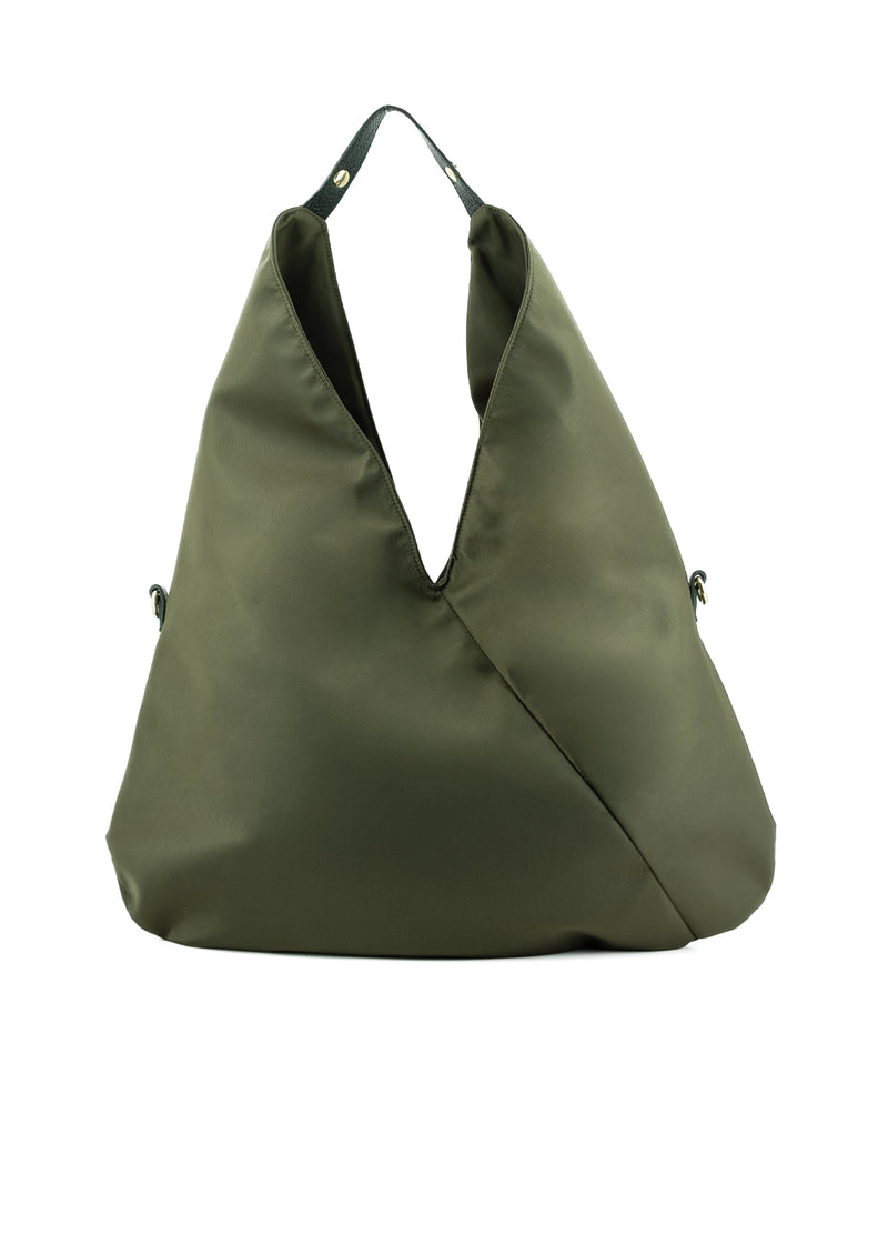 Paola T. Sacca hobo in nylon con dettagli oro In Vendita