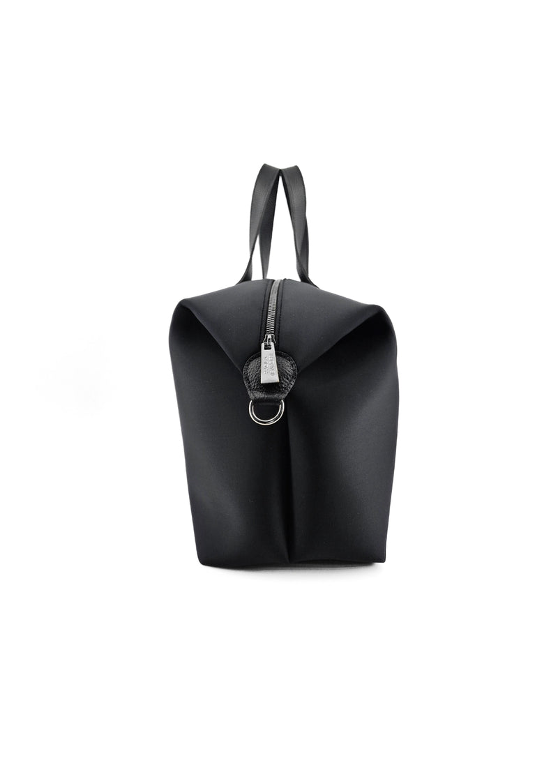 Paola T. Bauletto medium in neoprene con dettagli argento Vendita Calda