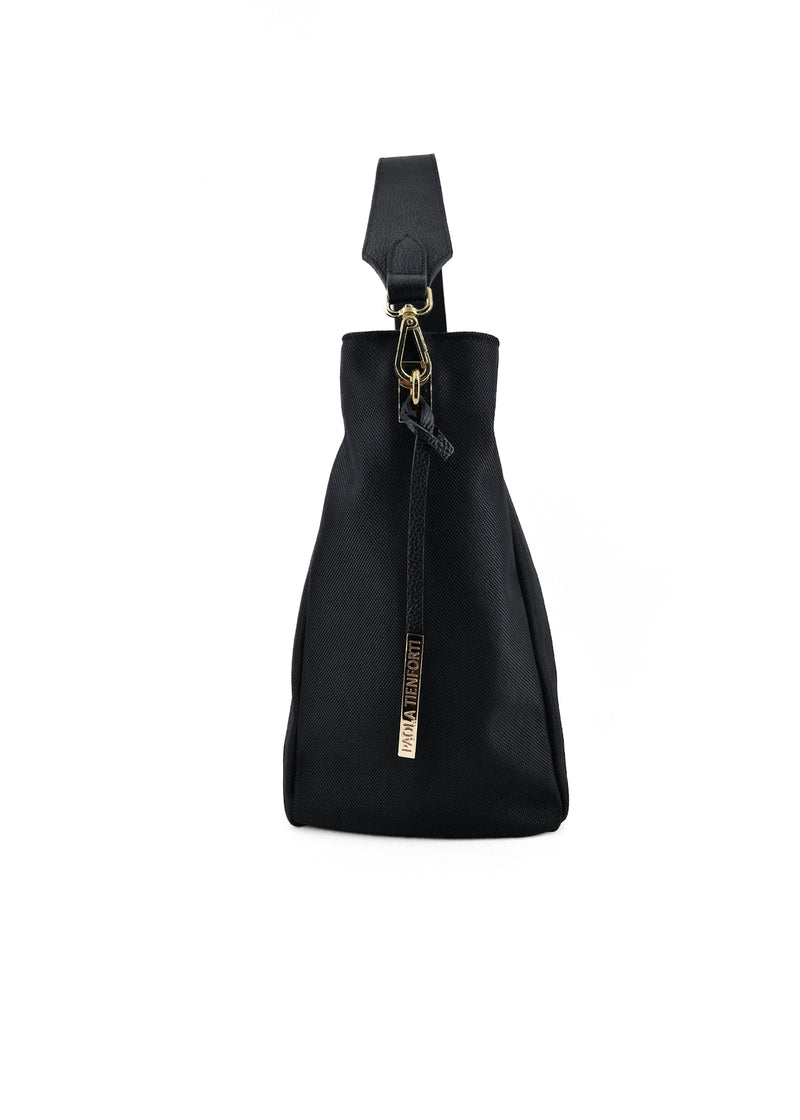 Paola T. Sacca in cordura con dettagli oro In Saldo