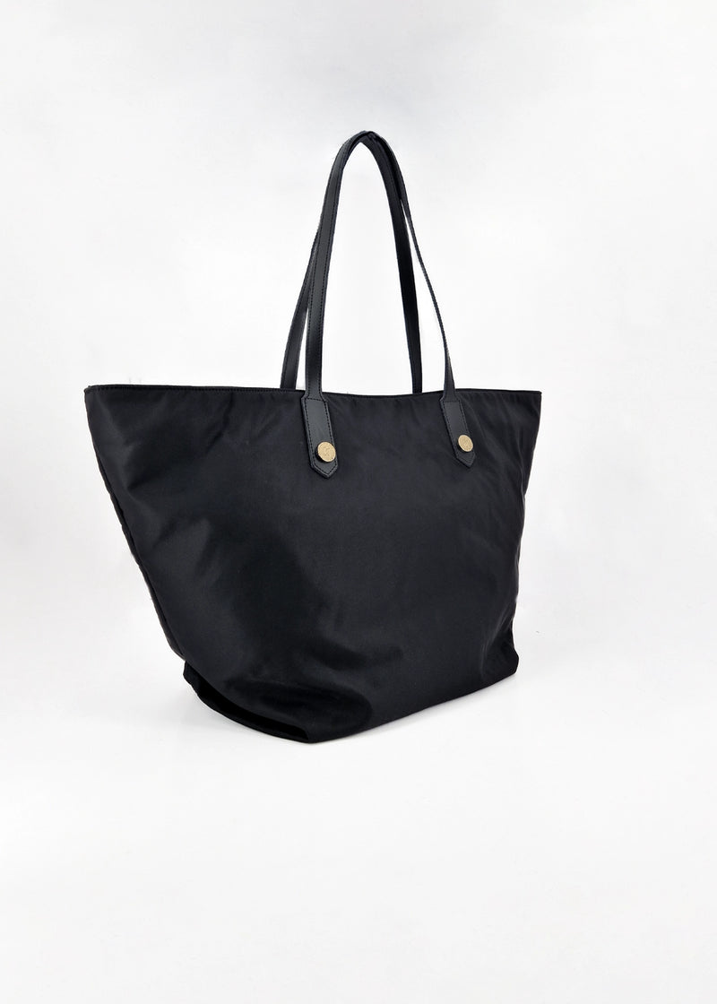 Paola T. Shopper in nylon con rivetti oro Sottocosto