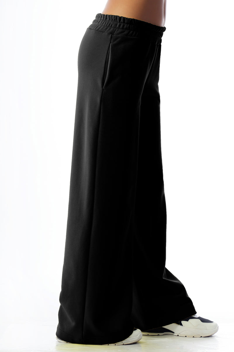 Paola T. Pantalone palazzo in cotone stretch Economico