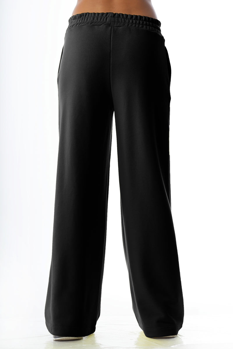 Paola T. Pantalone palazzo in cotone stretch Economico