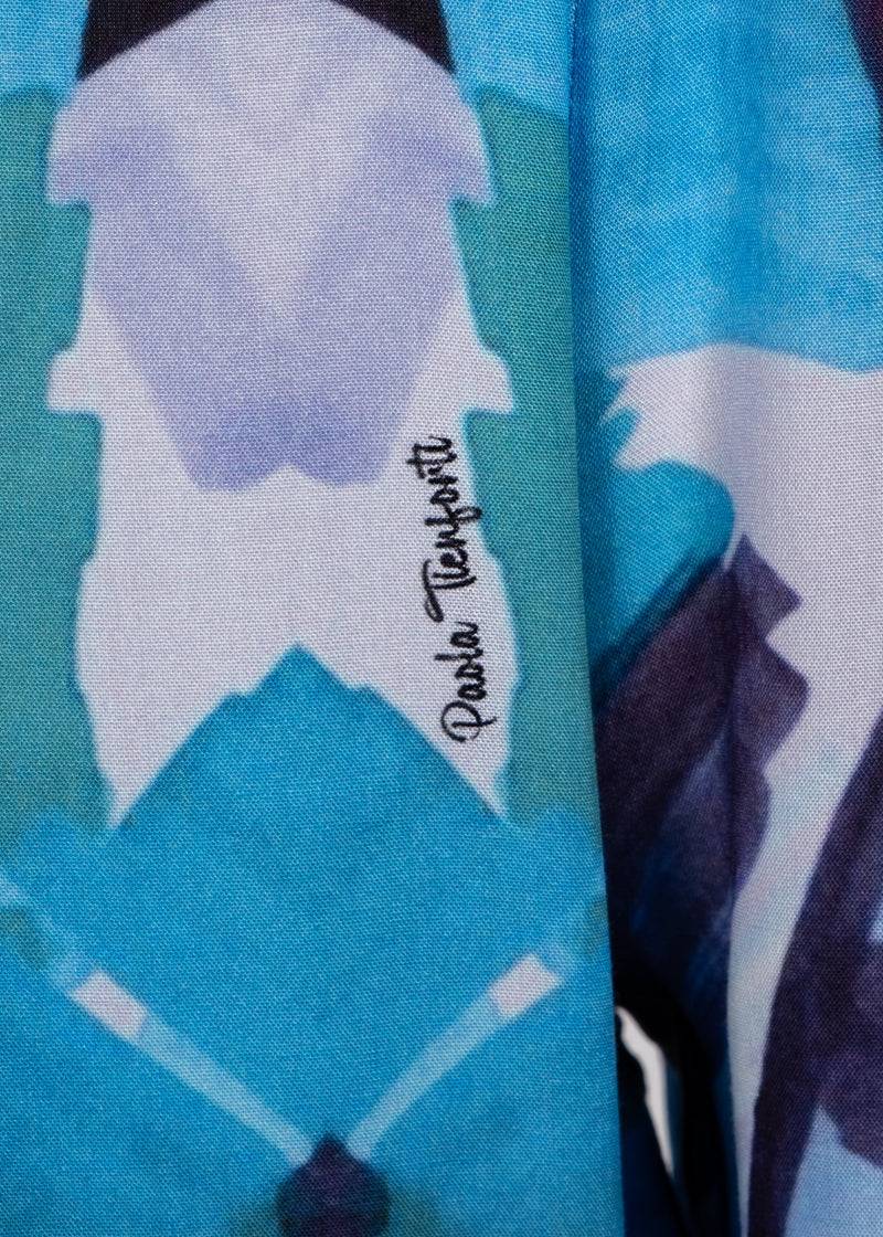 Paola T. Pantalone palazzo in viscosa stampa palm I Più Venduti