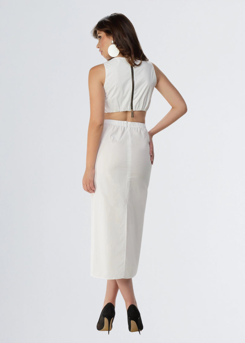 Paola T. Abito CUT-OUT in cotone stretch Italia