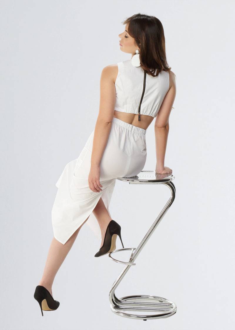 Paola T. Abito CUT-OUT in cotone stretch Italia