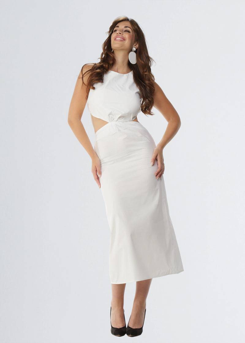 Paola T. Abito CUT-OUT in cotone stretch Italia