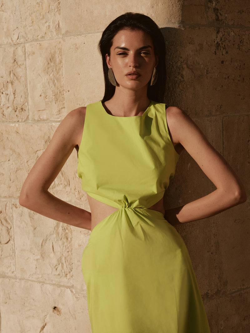 Paola T. Abito CUT-OUT in cotone stretch Nuovo