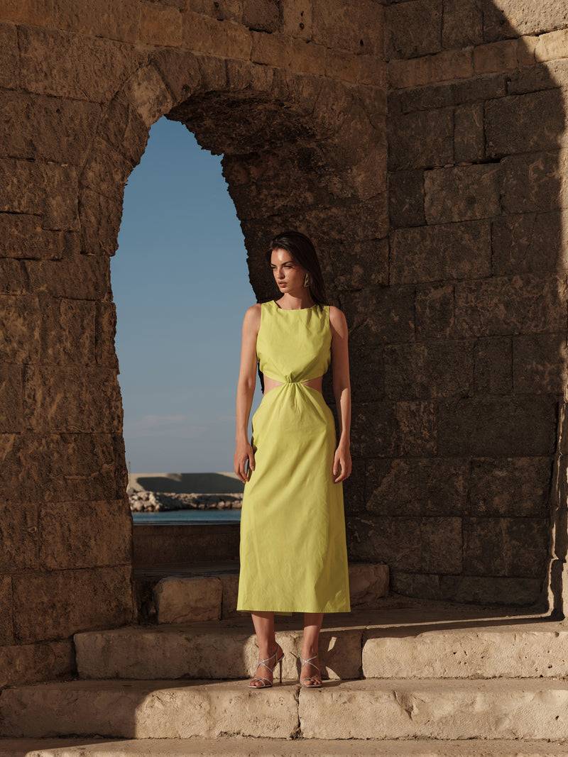 Paola T. Abito CUT-OUT in cotone stretch Nuovo