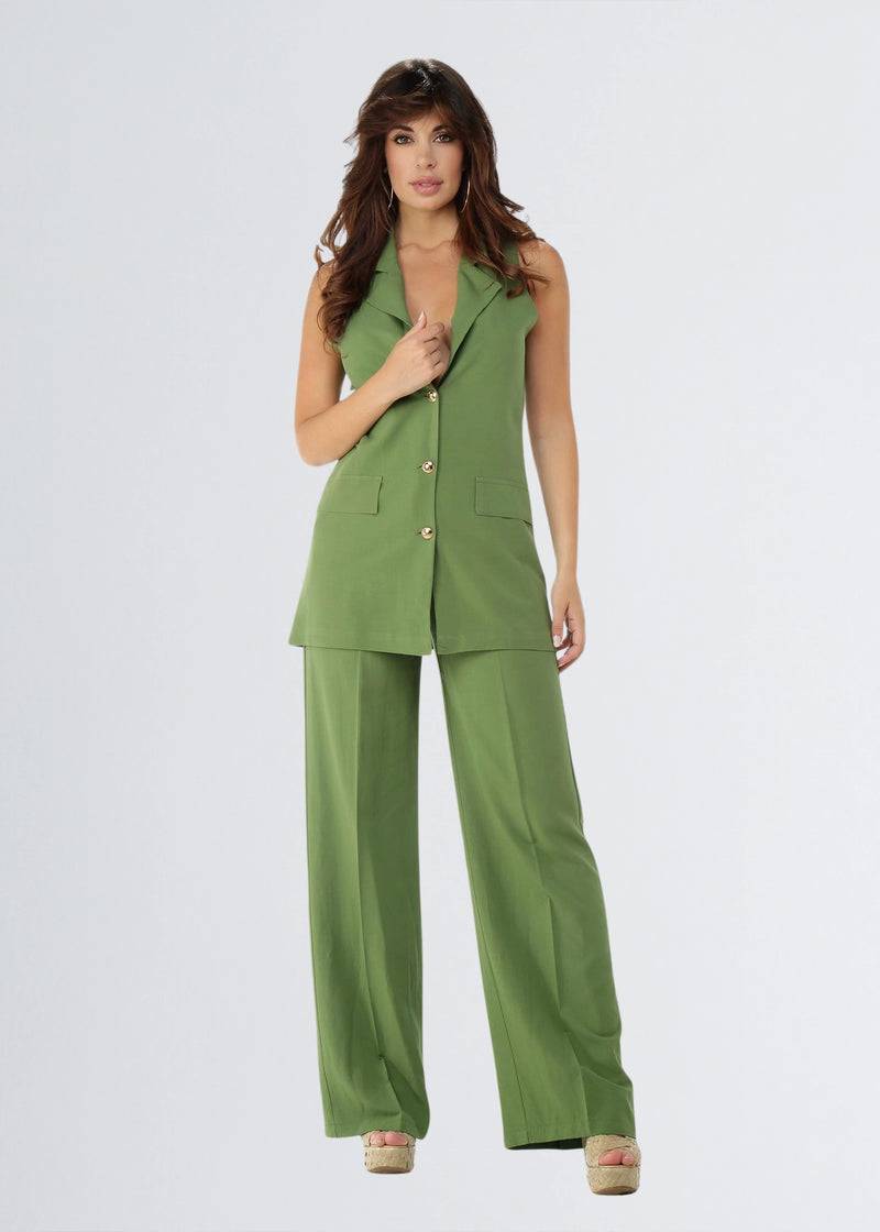 Paola T. Gilet in lino e viscosa Offerte
