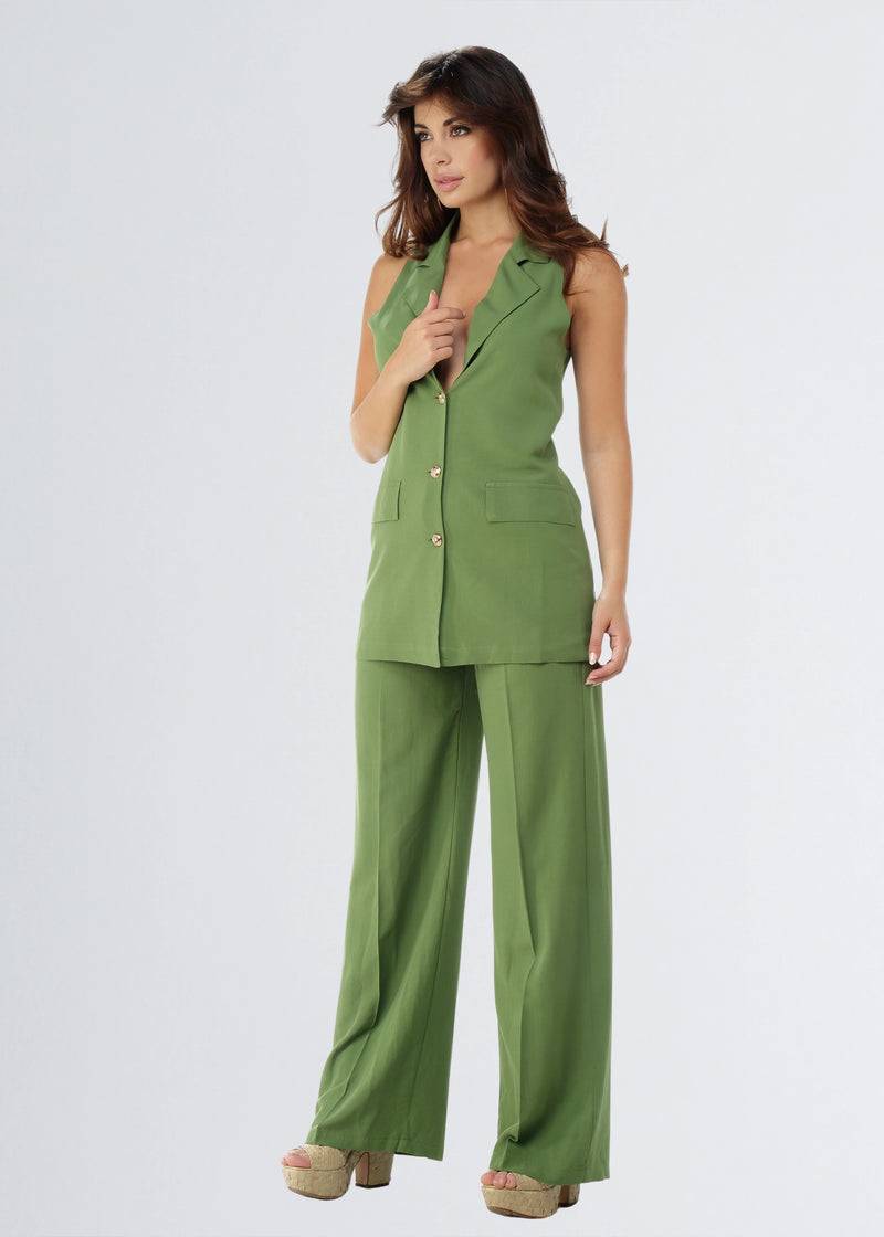 Paola T. Gilet in lino e viscosa Offerte