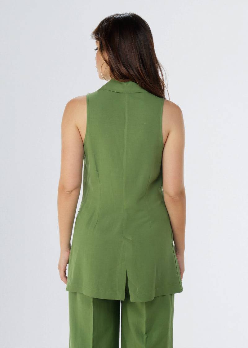 Paola T. Gilet in lino e viscosa Offerte