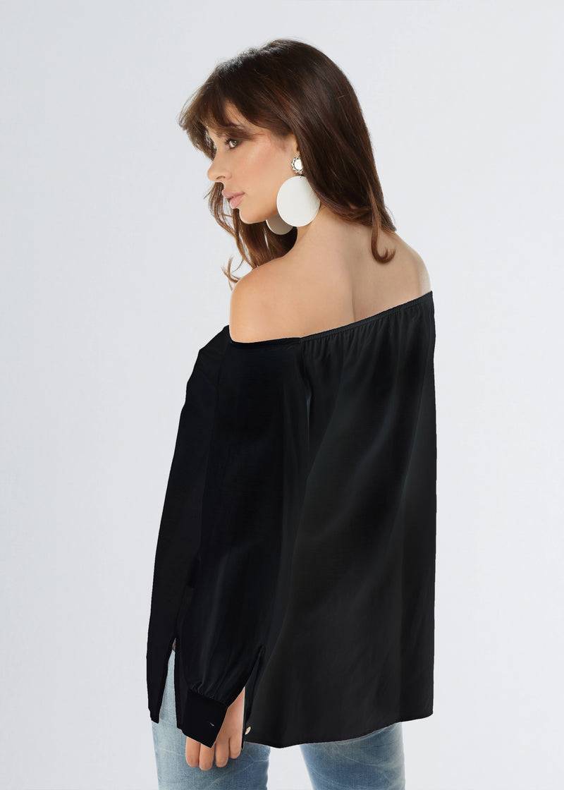 Paola T. Camicia in lino e viscosa Sconto di tempo limitato