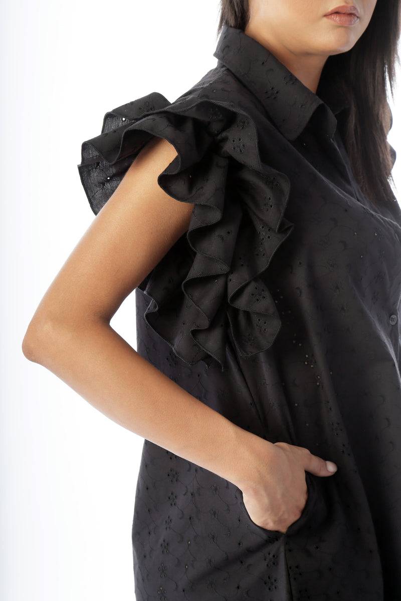 Paola T. Abito camicia in pizzo sangallo Grande vendita