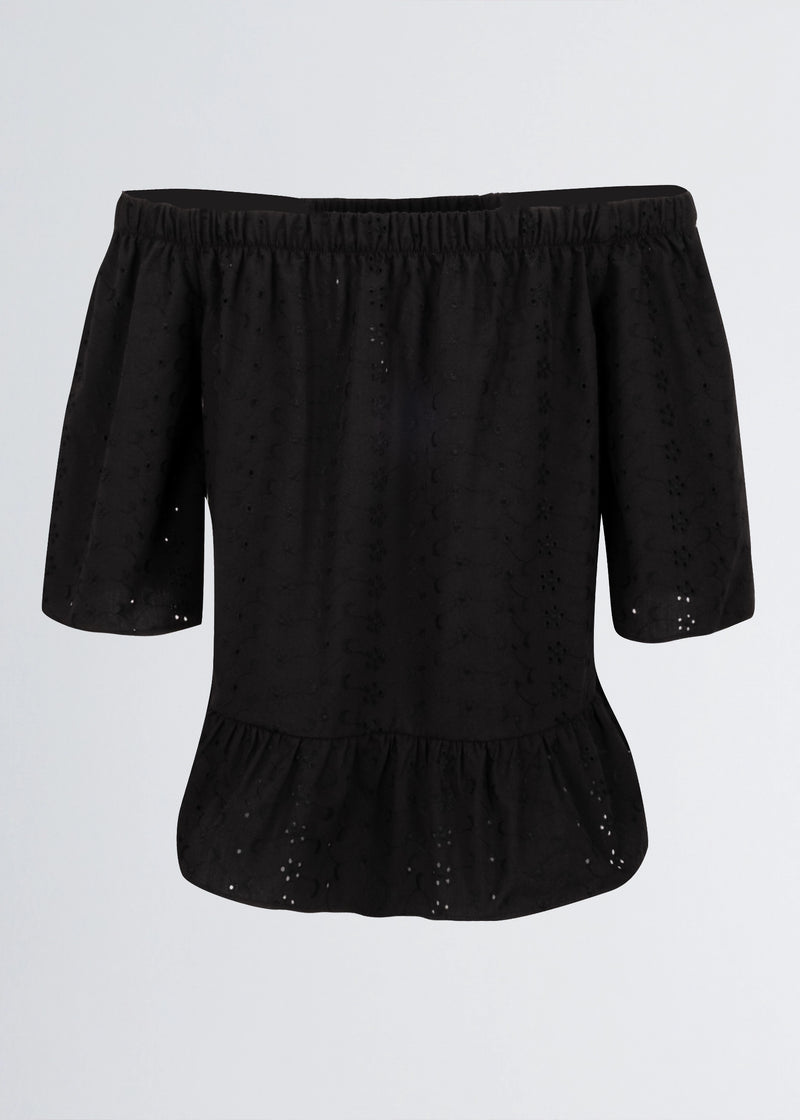 Paola T. Blusa in cotone sangallo Flash Sale