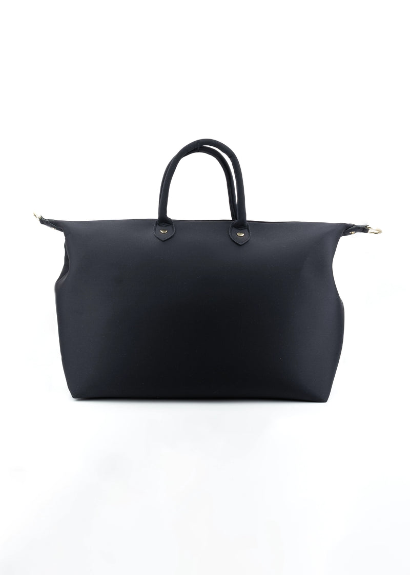 Paola T. Bauletto large in neoprene con dettagli oro Liquidazione