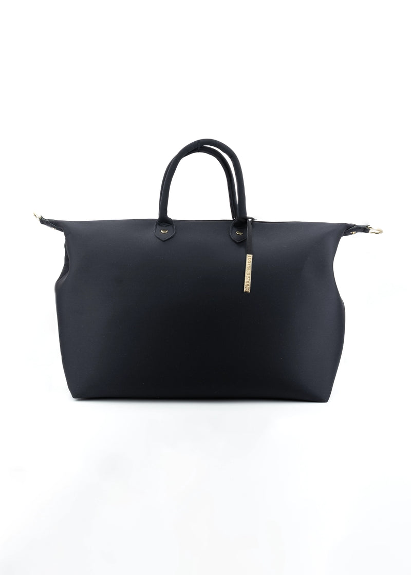 Paola T. Bauletto large in neoprene con dettagli oro Liquidazione