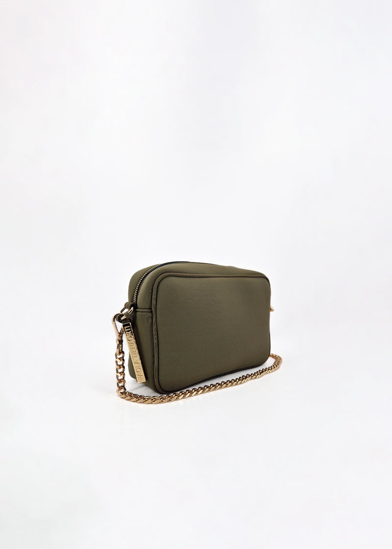 Paola T. Borsa a tracolla in neoprene con dettagli oro Offerte speciali