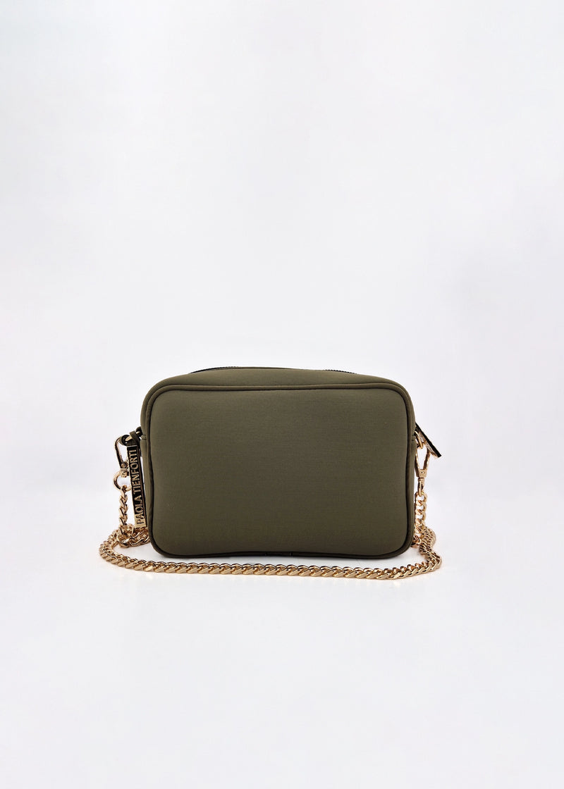 Paola T. Borsa a tracolla in neoprene con dettagli oro Offerte speciali