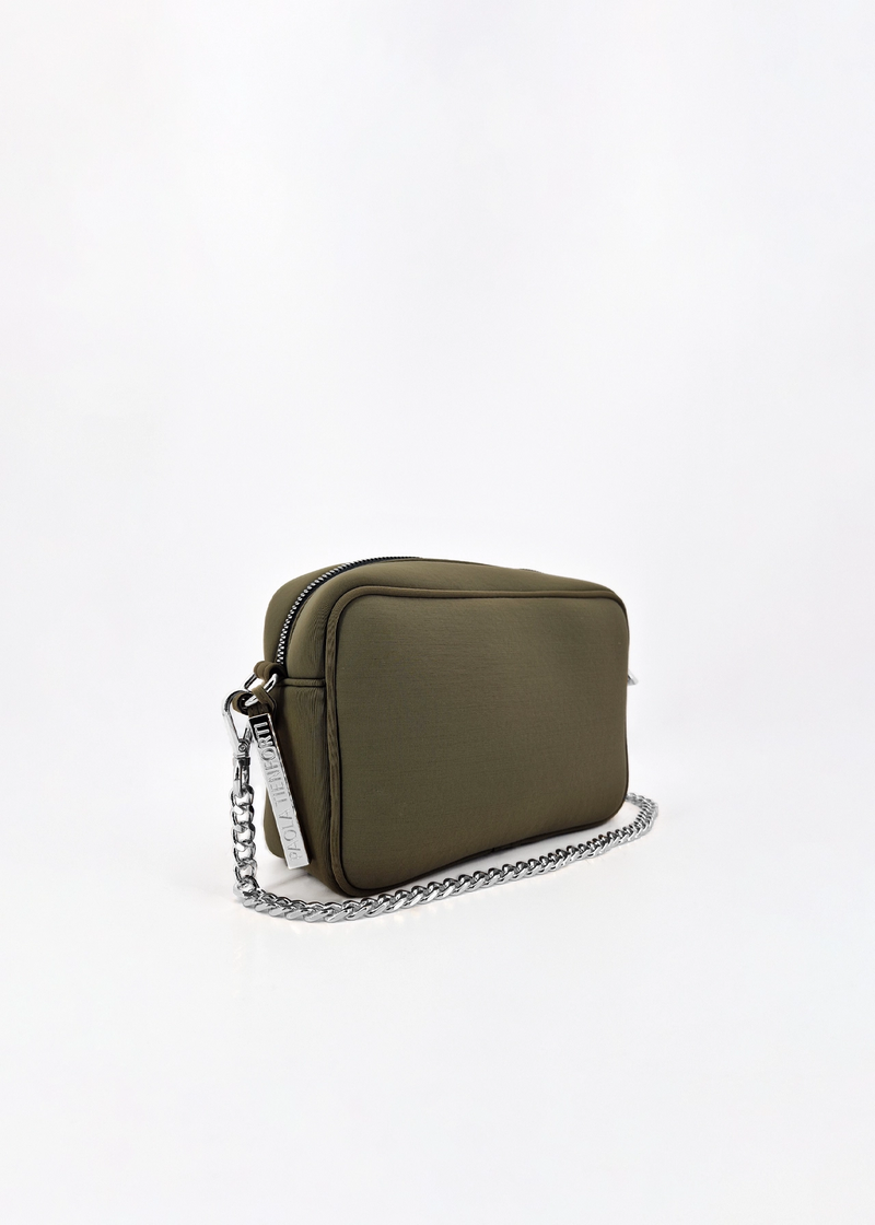 Paola T. Borsa a tracolla in neoprene con dettagli argento Enormi risparmi