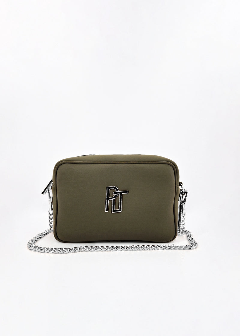 Paola T. Borsa a tracolla in neoprene con dettagli argento Enormi risparmi