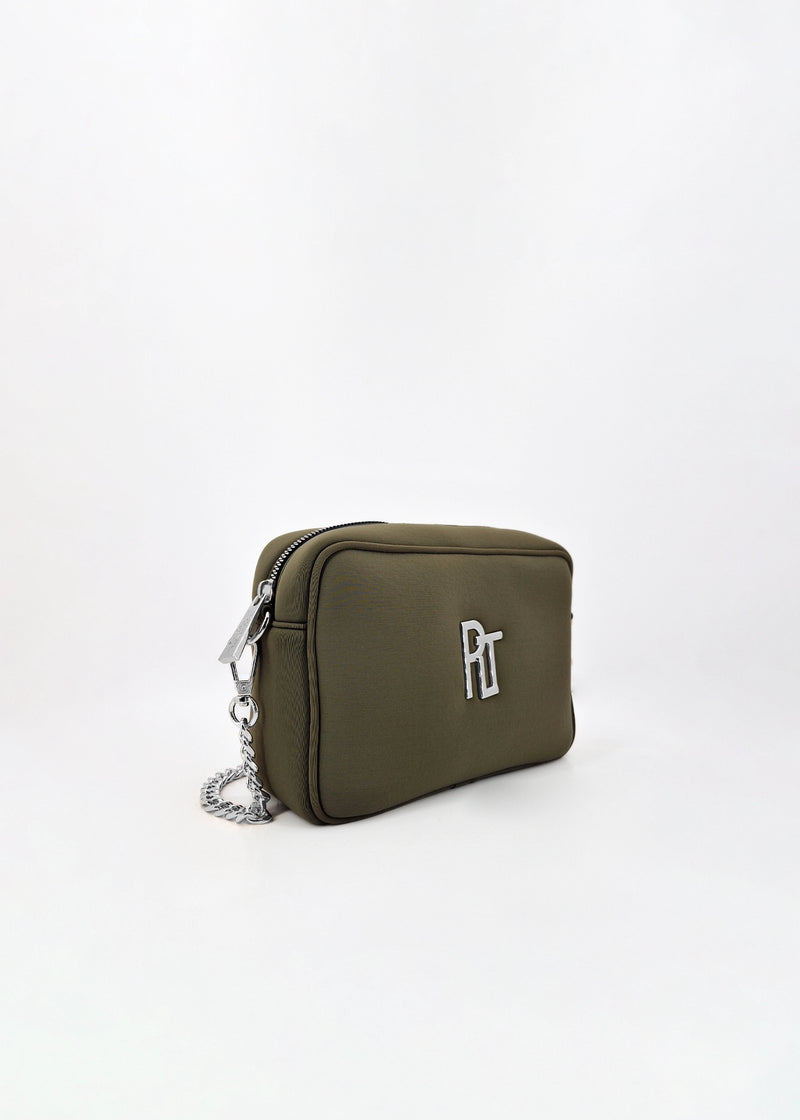 Paola T. Borsa a tracolla in neoprene con dettagli argento Enormi risparmi