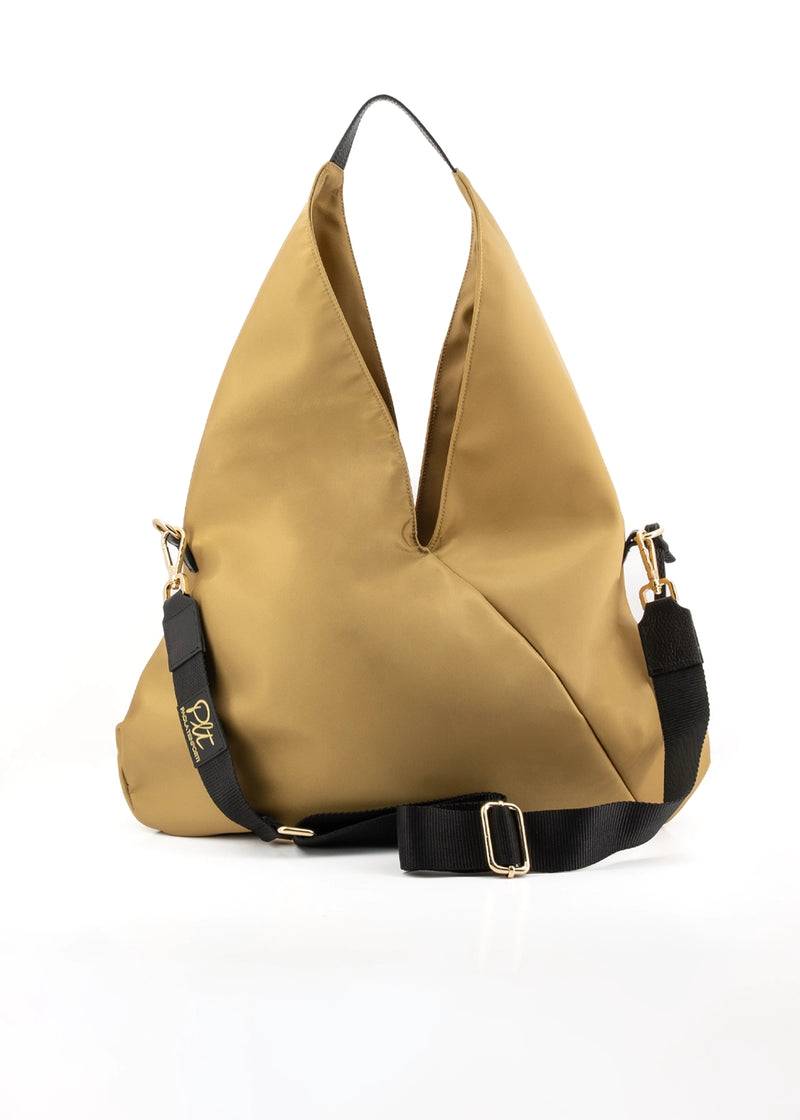 Paola T. Sacca hobo in nylon con dettagli oro ACQUISTA ORA