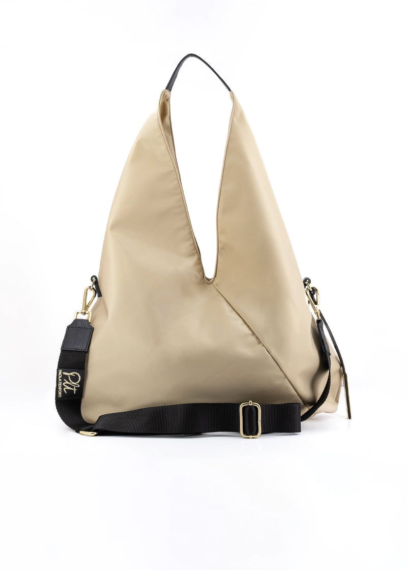 Paola T. Sacca hobo in nylon con dettagli oro Latest stili