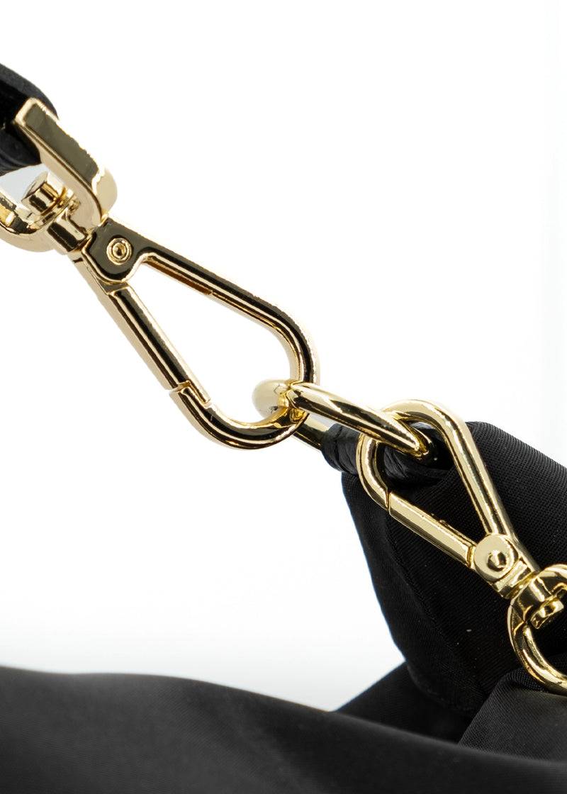 Paola T. Borsa a sacca in nylon con dettagli oro Promozione temporanea