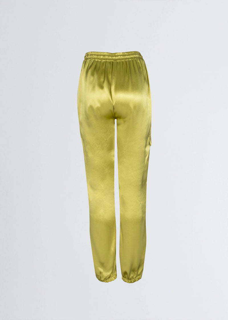 Paola T. Pantalone cargo in raso di viscosa Latest stili