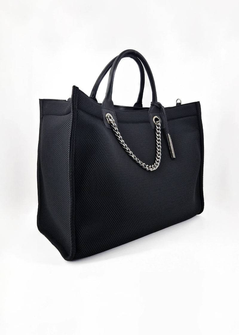 Paola T. Shopper large in traforato con dettagli argento Prezzo Ridotto