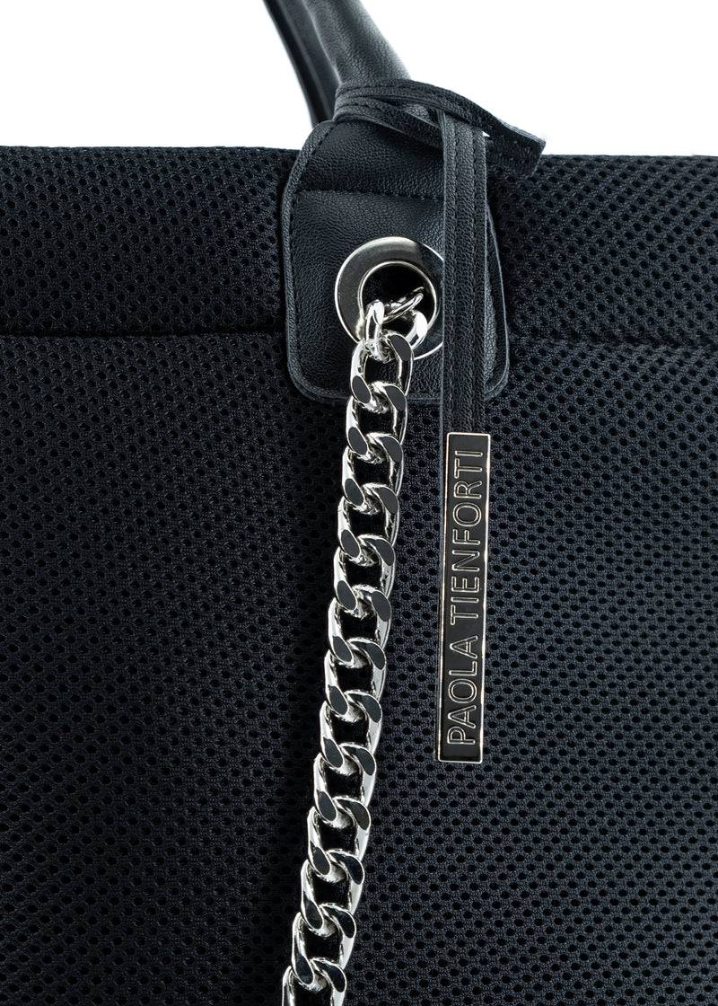 Paola T. Shopper large in traforato con dettagli argento Prezzo Ridotto
