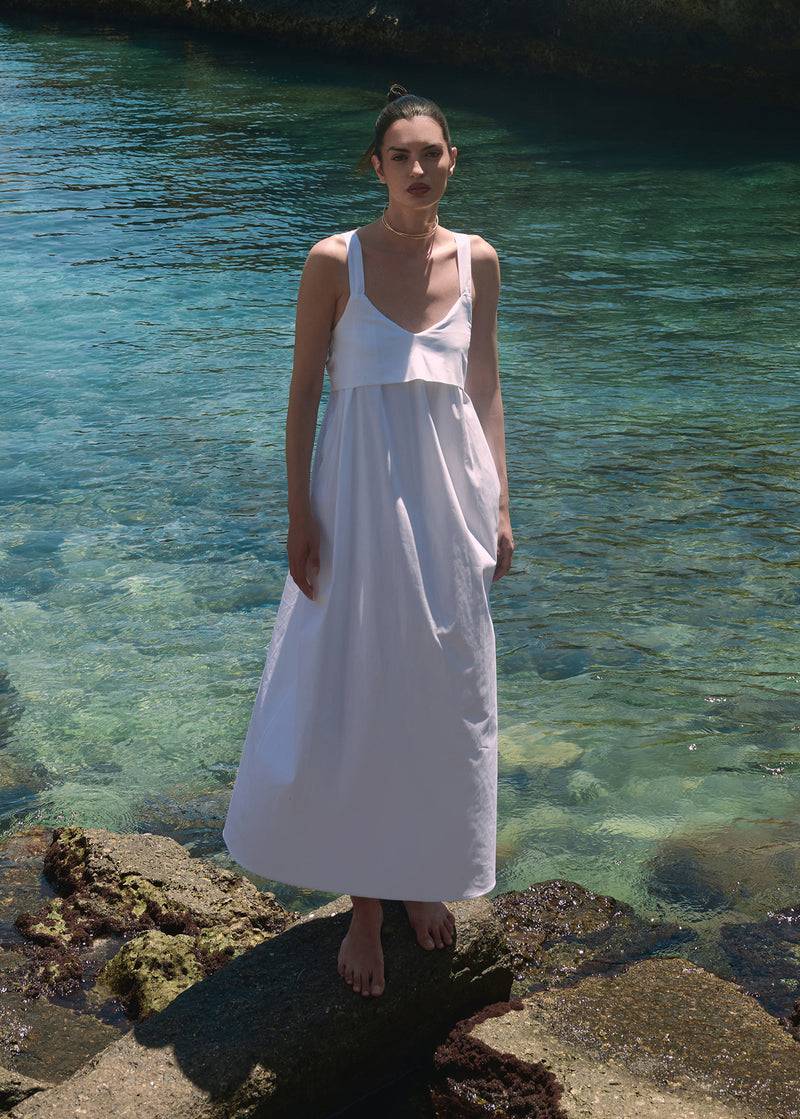 Paola T. Abito lungo in cotone popelin Offerta speciale