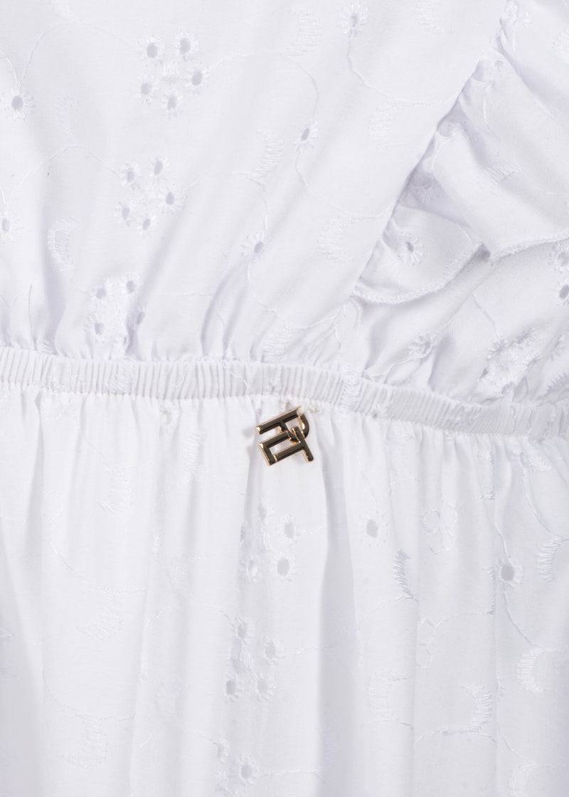 Paola T. Abito lungo in cotone sangallo Shopping online