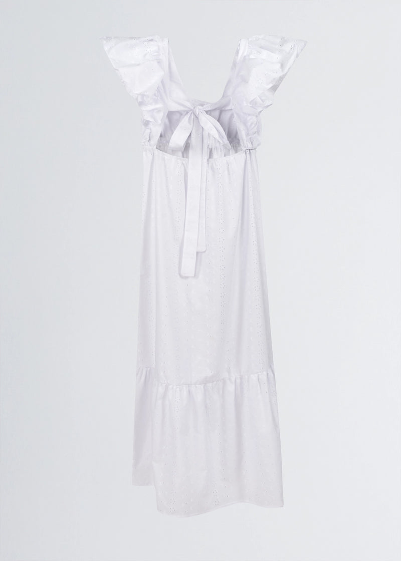 Paola T. Abito lungo in cotone sangallo Shopping online