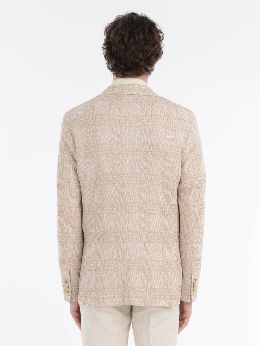 Paoloni Giacca slim jersey moulinè check Vendita
