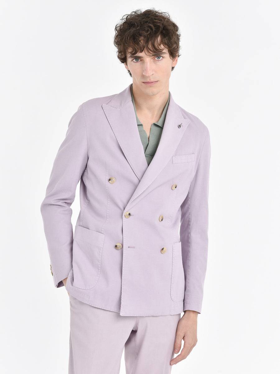 Paoloni Giacca doppiopetto misto cotone stretch Sottocosto
